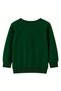 Children's New Year's Printed Green 3-Strand Crew Neck Sweatshirt - 4
