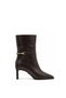 Genuine Leather Heeled Women's Boots 165 Brown