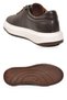 Stylish Comfortable Brown Genuine Leather Men's Casual Sneaker Shoes with Rubber Laces 272304 - 5