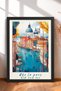 Autumn Venice Canal and Gondolas Framed Painting Italy Poster Wall Decor Itp094