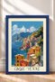 Colorful Houses on the Coast of Cinque Terre Framed Painting Italy Poster Living Room Kitchen Wall Decor Itp083 - 3