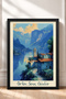 Orta San Giulio, a Painting Depicting a Village by the Lake, Italy Poster, Wall Decor, Itp080. - 3