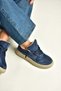 T811845302 Navy Suede Thick-Soled Women's Shoes - 3
