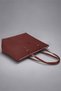 Burgundy/Dark Cherry Zippered Large Capacity Water-Resistant Shopper Bag 217 - 5