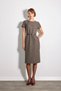 Beli Belted Midi Plaid Dress - Brown - 3