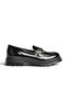 Z881862108 Black Patent Leather Loafer with Thick Sole and Buckle - 4