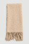 Tasseled Thick Shawl - Beige