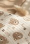 Brown Baby Bear Patterned 100% Double Cotton Baby Boy Set 3-9 Months - 4