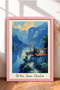 Orta San Giulio, a Painting Depicting a Village by the Lake, Italy Poster, Wall Decor, Itp080.