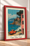 Casa Dolce Casa Pink House and Orange Car Framed Painting Italy Poster Wall Decor Itp079 - 2