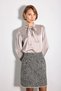 Halter Neck Silky Satin Shirt - Stone - 3