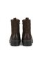 Women's Brown Genuine Leather Lace-Up Chunky Sole Casual Ankle Boots. - 4