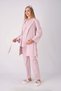 Maternity Pajamas and Dressing Gown Set 3-Piece Set Lace V-Neck Buttoned Breastfeeding Combed Cotton - 4