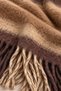 Checkered Pattern Tasseled Thick Shawl - Brown - 2