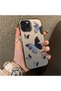 Black and Gray Butterfly-Printed Protective Case Compatible with iPhone 11 Pro Max, Offering Impact Protection.