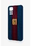 Redmi Note 11S Compatible Burgundy and Blue Patterned Silicone Case. - 4