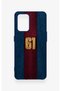 Oppo-A74 Compatible Burgundy Blue Patterned Silicone Case - 2