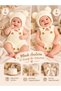 0-6 Month Baby Hand-Knitted Slopet Romper and Pom-Pom Beanie Two-Piece Set, Ecru, Photo Shoot Costume. - 3