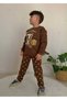 Boys' Winter Set, 3-Thread Thick Fleece-Lined, 100% Cotton, Stylish Casual Set, Top and Bottom. - 3
