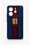 Redmi Note 14 4g Compatible Burgundy and Blue Patterned Silicone Case. - 2