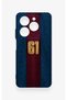 Tecno Spark 20C Compatible Burgundy and Blue Patterned Silicone Case. - 2