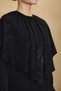 Black Dress with a Detachable Cape. - 4