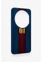 Xiaomi Mi 15 Ultra Compatible Burgundy Blue Patterned Silicone Case. - 3