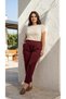 Bordo Knitted Crepe Carrot Pants - 2