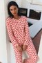 Women's Stylish and Flexible Red Pajama Set.