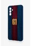 Samsung A04S Compatible Burgundy and Blue Patterned Silicone Case. - 4