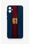 Samsung A05 Compatible Burgundy and Blue Patterned Silicone Case. - 2