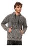 Men's Hooded Sweatshirt, City Print, Acid Washed Hoodie, New York-Inspired Streetwear, Cl596. - 4