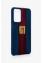 Oppo A16 Compatible Burgundy Blue Patterned Silicone Case. - 3
