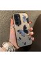 Samsung Galaxy A54 Compatible Black and Gray Butterfly Print Protective Case, with Impact Protection.