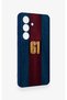 Samsung S26 Compatible Burgundy and Blue Patterned Silicone Case. - 3