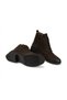 Women's Dark Brown Genuine Nubuck Leather Casual Boots with Non-Slip Sole and Zipper. - 6