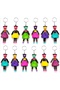 Handmade coconut wood cute colorful baby keychain ~ ethnic wood figurines, stylish car, bag ornament, authentic gift accessory (1 piece) - 4
