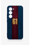 Tecno Spark 40 Pro Compatible Burgundy and Blue Patterned Silicone Case. - 2