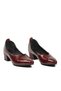 Stylish and Comfortable Women’S Classic High-Heeled Shoes with a Burgundy Crocodile Pattern, Made of Genuine Leather, Model 25461068K. - 3