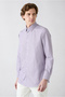 Long Sleeve Classic Striped Embroidered Cotton Easy-Iron Shirt - 3