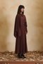 Brown Mobile Cape Detail Godeli Dress - 2