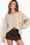Women's Stone Boat Neck Wrap Knit Sweater