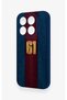 Mi 17 5g Compatible Burgundy and Blue Patterned Silicone Case. - 4
