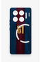 Infinix Gt 20 Pro Compatible Burgundy and Blue Patterned Silicone Case. - 2