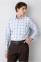 Long Sleeve Regular Fit Plaid Buttoned Collar Pocketed Cotton Easy-Iron Shirt