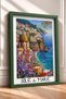 Sole & Mare, Coastal Town with Written Text, Framed Painting, Italy Poster, Living Room, Kitchen, Wall Decor, Itp096. - 2