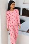 Women's Stylish and Flexible Pink Pajama Set. - 6