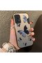 Samsung Galaxy A72 Compatible Black and Gray Butterfly-Printed Protective Case, with Impact Protection.