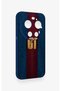 Mi 17 Ultra Compatible Burgundy Blue Patterned Silicone Case. - 3