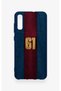 Samsung A70 Compatible Burgundy and Blue Patterned Silicone Case. - 2
